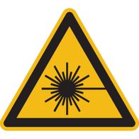 Warnaufkleber „Warnung Vor Laserstrahl“ – 23x16 Cm, Nach DIN EN ISO 7010, T-196, Aus PVC