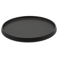 WNYDTSOG Serviertablett Rund 30cm Schwarz - Metall Deko Tablett