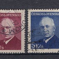 Tschechoslowakei 1948 Freimarken: Präsident Benes MiNr. 529 - 531 gestempelt