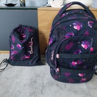 Satch Pack Schulrucksack Pack inkl. Sportbeutel u. Regenschutz, Mystic Nights