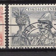 Tschechoslowakei 1952 50. Todestag von Emil Holub MiNr. 707 - 708 gestempelt