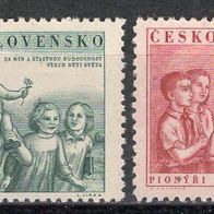 Tschechoslowakei 1952 Internationaler Kindertag MiNr. 731 - 733 gestempelt