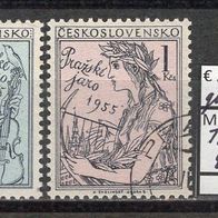 Tschechoslowakei 1955 Musikfest Prager Frühling 1955 MiNr. 908 - 909 gestempelt