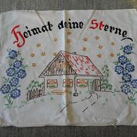 alter gestickter Kissenbezug (M#)