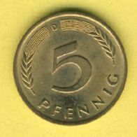 Deutschland 5 Pfennig 1990 D