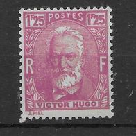 02) Frankreich 1933 V. Hugo Mi. Nr. 289 postfrisch