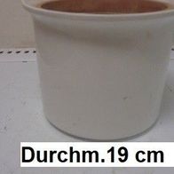 Übertopf Keramik + Pflanztopf Durchmesser 19 cm