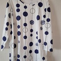 Langarmshirt mit lila Muster Gr. 44/XL