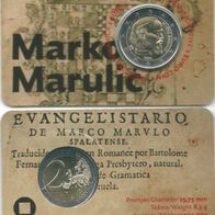 Kroatien 2 Euro 2024 "Marko Marulic" (Coincard)