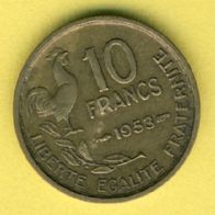 Frankreich 10 Francs 1953