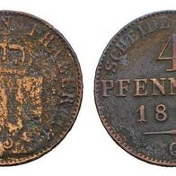 Brandenburg-Preußen 4 Pfennige 1868 G, Wilhelm I. (1861-1888)