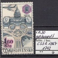 Tschechoslowakei 1967 Internationale Briefmarkenausstellung MiNr. 1742 gestempelt