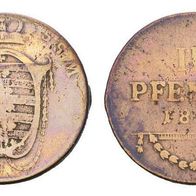 Sachsen-Coburg-Saalfeld 3 Pfennig 1807 "ERNST" (1806-1826)