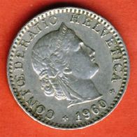 Schweiz 20 Rappen 1960 B