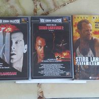 3 VHS-Videos "Stirb Langsam Collection" mit Bruce Willis