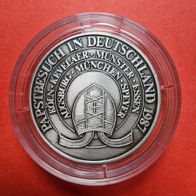 Silbermedaille Papst Johannes Paul II Besuch in Deutschland 1987 Urbi Et Orbi