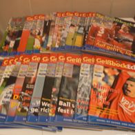 36x Geißbock Echo des 1. FC Köln aus den Jahren 1999 - 2002