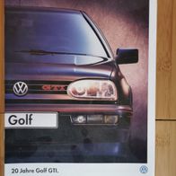 Prospekt VW GOLF GTI 20 Jahre Golf GTI 1996 7