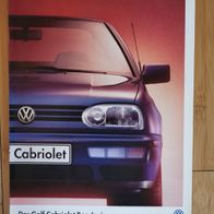 Prospekt VW Golf Cabrio Bon Jovi 1996 9