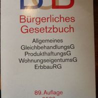 BGB Bürgerliches Gesetzbuch, Becker Text im dtv, 89. Auflage 2022