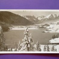 Davosersee mit Schnee und Bergen 1933