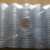 12 Stück Münzkapseln 24mm für Medaillen und 1 Euro-Münzen Acryl klar NEU