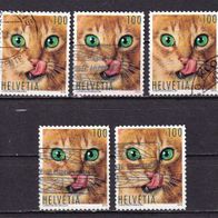 Schweiz MiNr. 2595 Katze gestempelt zur Auswahl M€ 2,50 #I38e