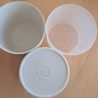 3 kleine Behälter von Tupperware - ohne Deckel