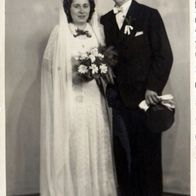 altes Foto Vintage Hochzeit- Hochzeitspaar um 1950. ( G2 )