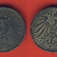 Kaiserreich 5 Pfennig 1919 E Eisen