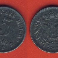 Kaiserreich 5 Pfennig 1922 G Eisen