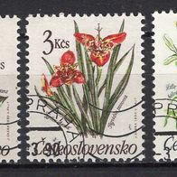 Tschechoslowakei 1990 Gartenblumen MiNr. 3038 - 3041 gestempelt