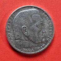 2 Reichsmark 1937 A Hindenburg, 625er Silber