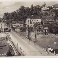 Foto AK. Universitätsstadt Tübingen Blick auf die Neckarbrücke. ( G3 )