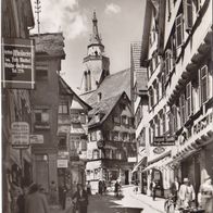 Foto AK. Tübingen Blick in die Neckargasse und Stiftskirche . ( G3 )