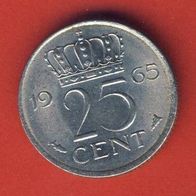 Niederlande 25 Cent 1965