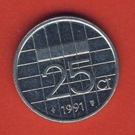 Niederlande 25 Cent 1991