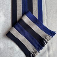HUGO BOSS - Schal für Herren schwarz-grau-blau - 162 cm x 28 cm