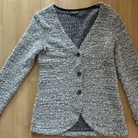 STREET ONE DAMEN FRAUEN BLAU WEIß JACKE WESTE Strickjacke Cardigan XS 34