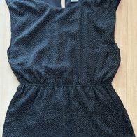 VERO MODA DAMEN FRAUEN Schwarz BLUSE TUNIKA S 36 Gebraucht Gepunktet Ärmellos