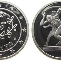 Griechenland Silber 10 Euro PP "SPRINTER am Start" XXVIII. Olympia 2004 Athen