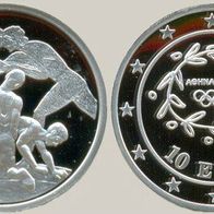 Griechenland 10 Euro PP "Antike Ringkämpfer" XXVIII. Olympia 2004 Athen