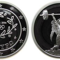 Griechenland 10 Euro PP "GEWICHTHEBER" XXVIII. Olympia 2004 Athen