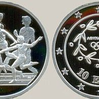 Griechenland 10 Euro PP "STAFFELLÄUFER" XXVIII. Olympia 2004 Athen