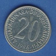 Jugoslawien 20 Dinara 1986