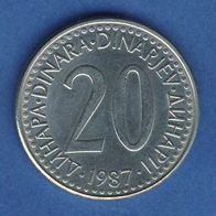 Jugoslawien 20 Dinara 1987