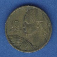 Jugoslawien 10 Dinar 1955