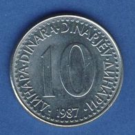 Jugoslawien 10 Dinara 1987