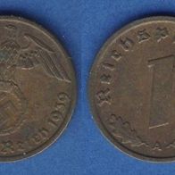 Drittes Reich 1 Reichspfennig 1939 A