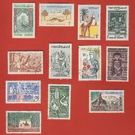 Tunesien 12 Marken aus 1959/61 Mi.516 - 543 gebraucht + ungebraucht